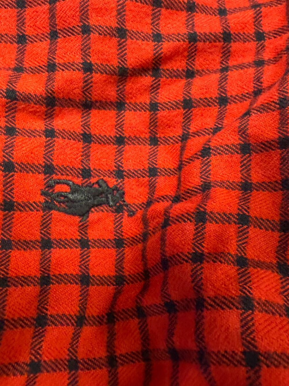 Ralph Lauren Classic Fit Red & Black Check/Plaid Button Down Sz M - Picture 3 of 9